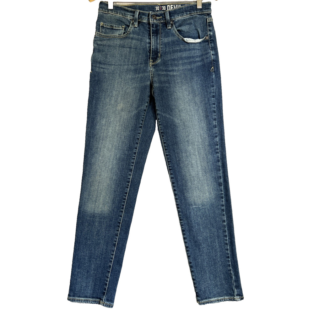 Devil Dog Jeans Mens 30x30 Blue Slim Tapered Sanforized Denim 29" Inseam